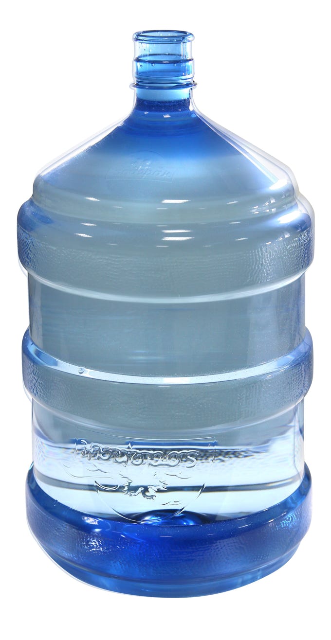 emballage eau bonbonne PET 5 gallons 18,9 litres